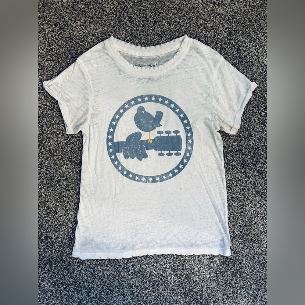 Recycled Karma Women’s Woodstock Distressed Graphic Tee